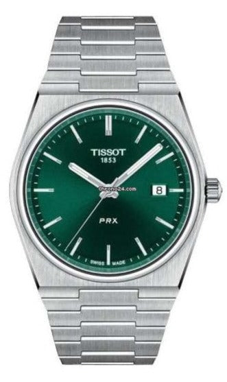 Tissot PRX Green Dial Silver Steel Strap Watch for Men - T137.410.33.091.00 Buy Now By Tissot