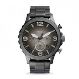 Fossil Nate Chronograph Gunmetal Dial Grey Steel Strap Watch for Men - JR1437 Buy Now By Fossil