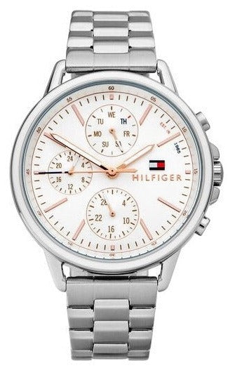 Tommy Hilfiger Carly White Dial Silver Stainless Steel Strap Watch for Women - 1781787 Buy Now By Tommy Hilfiger