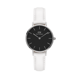 Daniel Wellington Classic Petite Bondi Black Dial White Leather Strap Watch for Women - DW00100286 Buy Now By Daniel Wellington