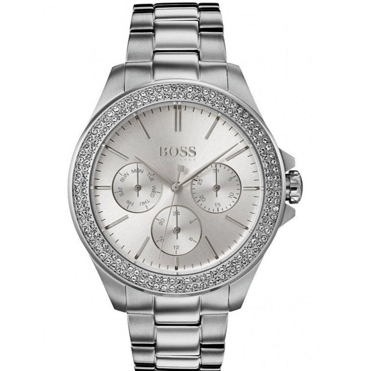 Hugo Boss Premiere Silver Dial Silver Steel Strap Watch for Women - 1502442 Buy Now By Hugo Boss