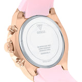 Guess Athena White Dial Pink Rubber Strap Watch For Women - GW0030L4 Buy Now By Guess