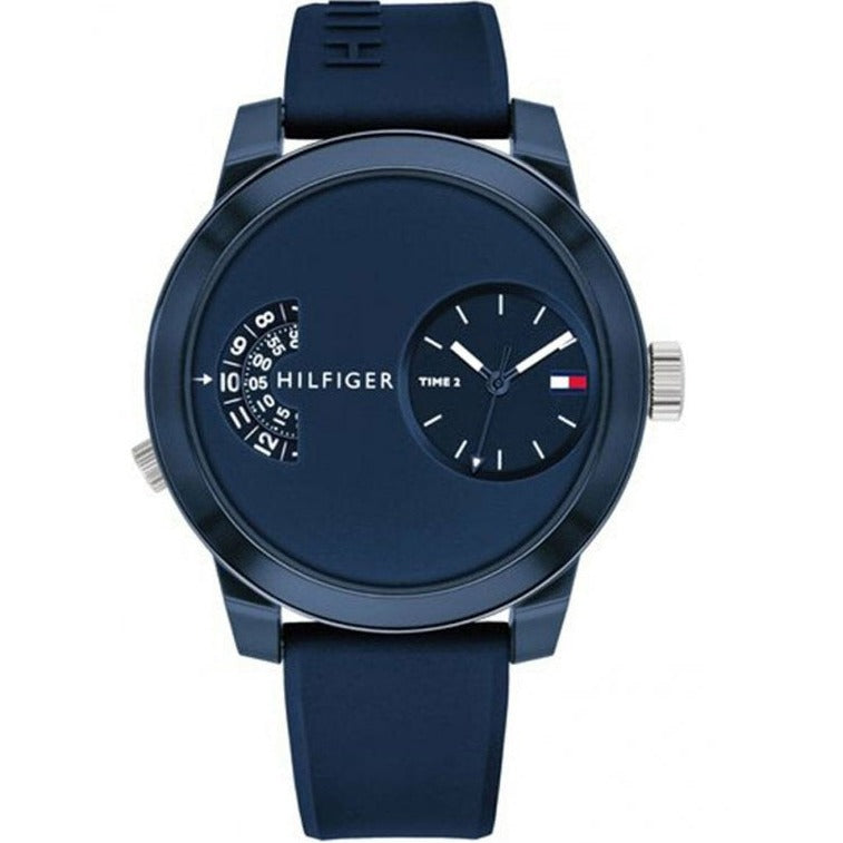 Tommy Hilfiger Denim Blue Dial Blue Rubber Strap Watch for Men - 1791556 Buy Now By Tommy Hilfiger