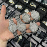 Bulova Crystal Collection Silver Dial Silver Steel Strap Watch for Women - 96L243 Buy Now By Bulova