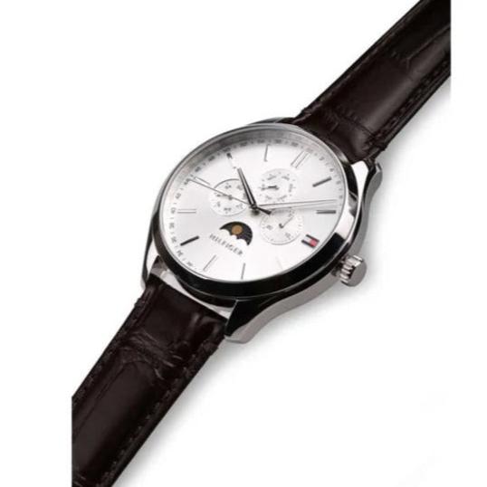 Tommy Hilfiger Oliver Quartz White Dial Brown Leather Strap Watch for Men - 1791304 Buy Now By Tommy Hilfiger