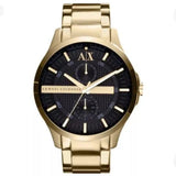 Armani Exchange Hampton Chronograph Black Dial Gold Steel Strap Watch For Men - AX2122 Buy Now By Armani Exchange