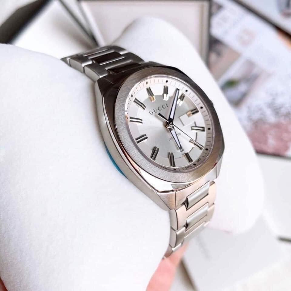 Gucci G Timeless GG2570 Silver Dial Silver Steel Strap Watch For Men - YA142402 Buy Now By Gucci