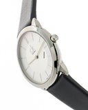 Calvin Klein Minimalist White Dial Black Leather Strap Watch for Men - K3M211C6 Buy Now By Calvin Klein
