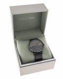 Calvin Klein Boost Black Dial Black Leather Strap Watch for Men - K7Y214CL Buy Now By Calvin Klein