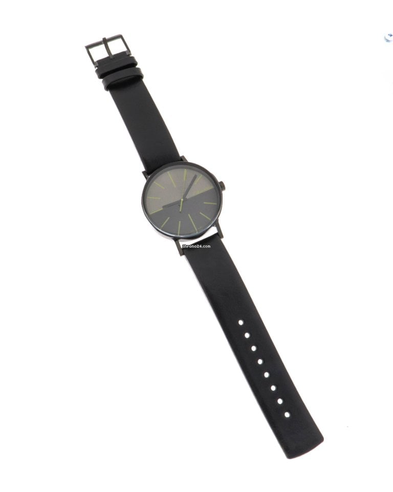 Calvin Klein Boost Black Dial Black Leather Strap Watch for Men - K7Y214CL Buy Now By Calvin Klein