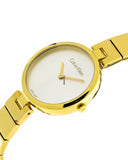 Calvin Klein Authentic Silver Dial Gold Steel Strap Watch for Women - K8G23546 Buy Now By Calvin Klein