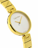 Calvin Klein Authentic Silver Dial Gold Steel Strap Watch for Women - K8G23546 Buy Now By Calvin Klein