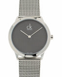 Calvin Klein Minimal Grey Dial Silver Mesh Bracelet Watch for Women - K3M2212X Buy Now By Calvin Klein