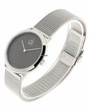 Calvin Klein Minimalist Black Dial Silver Mesh Bracelet Watch for Men - K3M2112X Buy Now By Calvin Klein