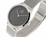 Calvin Klein Minimalist Black Dial Silver Mesh Bracelet Watch for Men - K3M2112X Buy Now By Calvin Klein
