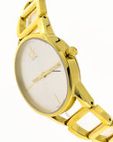 Calvin Klein Stately Silver Dial Gold Steel Strap Watch for Women - K3G23526 Buy Now By Calvin Klein