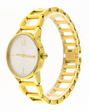 Calvin Klein Stately Silver Dial Gold Steel Strap Watch for Women - K3G23526 Buy Now By Calvin Klein