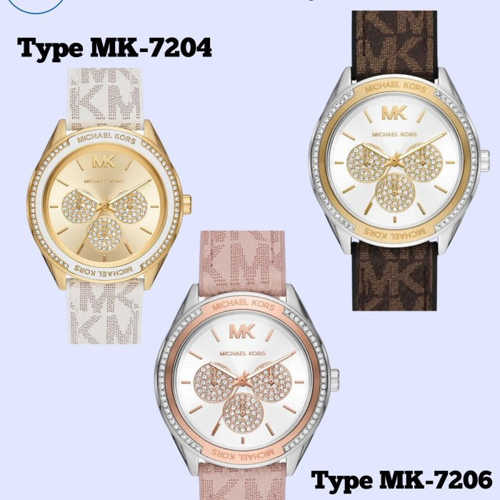 Michael Kors Jessa Multifunction Gold Dial White Leather Strap Watch For Women - MK7204 Buy Now By Michael Kors