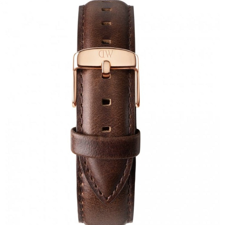 Daniel Wellington Dapper Bristol White Dial Brown Leather Strap Watch For Men - DW00100086 Buy Now By Daniel Wellington