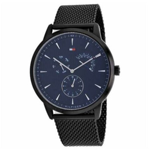 Tommy Hilfiger Brad Quartz Blue Dial Black Mesh Bracelet Watch For Men - 1710392 Buy Now By Tommy Hilfiger