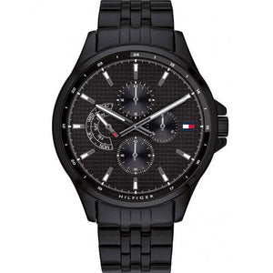 Tommy Hilfiger Shawn Quartz Black Dial Black Steel Strap Watch for Men - 1791611 Buy Now By Tommy Hilfiger