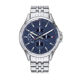 Tommy Hilfiger Shawn Multifunction Quartz Blue Dial Silver Steel Strap Watch for Men - 1791612 Buy Now By Tommy Hilfiger