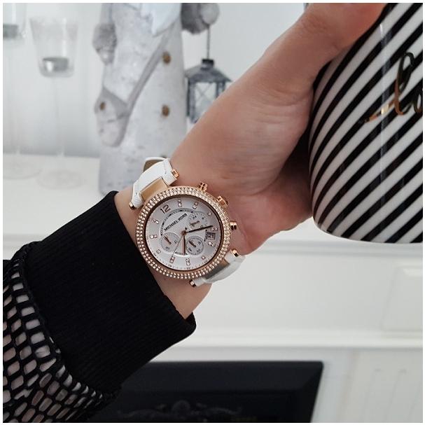 Michael Kors Parker White Diamonds Dial White Leather Strap Watch for Women - MK2281 Buy Now By Michael Kors