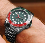 Gucci Dive Quartz Green Dial Silver Steel Strap Watch For Men - YA136222 Buy Now By Gucci