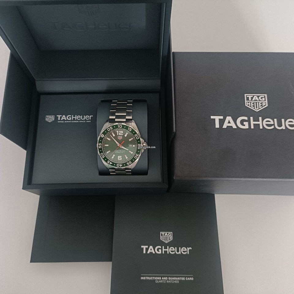 Tag Heuer Formula 1 Quartz Green Dial Silver Steel Strap Watch for Men - WAZ1017.BA0842 Buy Now By Tag Heuer