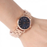 Marc Jacobs Baker Navy Blue Dial Rose Gold Steel Strap Watch for Women - MBM3332 Buy Now By Marc Jacobs