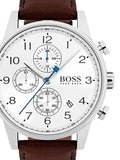 Hugo Boss Navigator White Dial Brown Leather Strap Watch for Men - 1513495 Buy Now By Hugo Boss