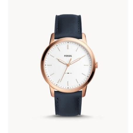 Fossil The Minimalist Slim White Dial Blue Leather Strap Watch for Men - FS5371 Buy Now By Fossil