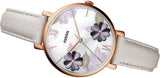 Fossil Jacqueline Mother of Pearl Dial Grey Leather Strap Watch for Women - ES4672 Buy Now By Fossil