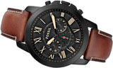 Fossil Grant Chronograph Black Dial Brown Leather Strap Watch for Men - FS5241 Buy Now By Fossil