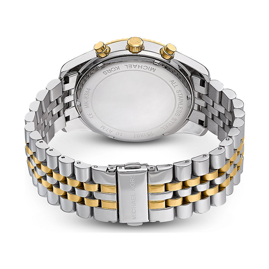 Michael Kors Lexington Silver Dial Two Tone Steel Strap Watch for Men - MK8344 Buy Now By Michael Kors