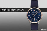 Emporio Armani Renato Analog Blue Dial Black Leather Strap Watch For Men - AR2506 Buy Now By Emporio Armani