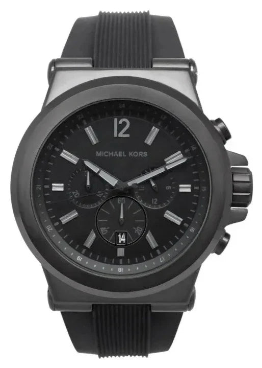 Michael Kors Dylan Black Dial Black Rubber Strap Watch for Men - MK8152 Buy Now By Michael Kors