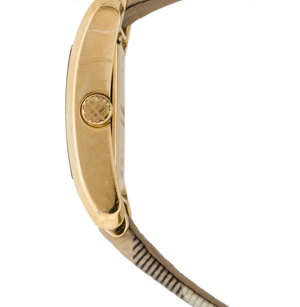 Burberry Nova Gold Tone Square Dial Leather Strap Watch for Women - BU1582 Buy Now By Burberry