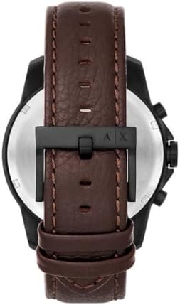 Armani Exchange Outerbanks Chronograph Black Dial Brown Leather Strap Watch For Men - AX1732 Buy Now By Armani Exchange