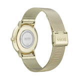 Hugo Boss Horizon Quartz Black Dial Gold Mesh Bracelet Watch For Men - HB1513735 Buy Now By Hugo Boss