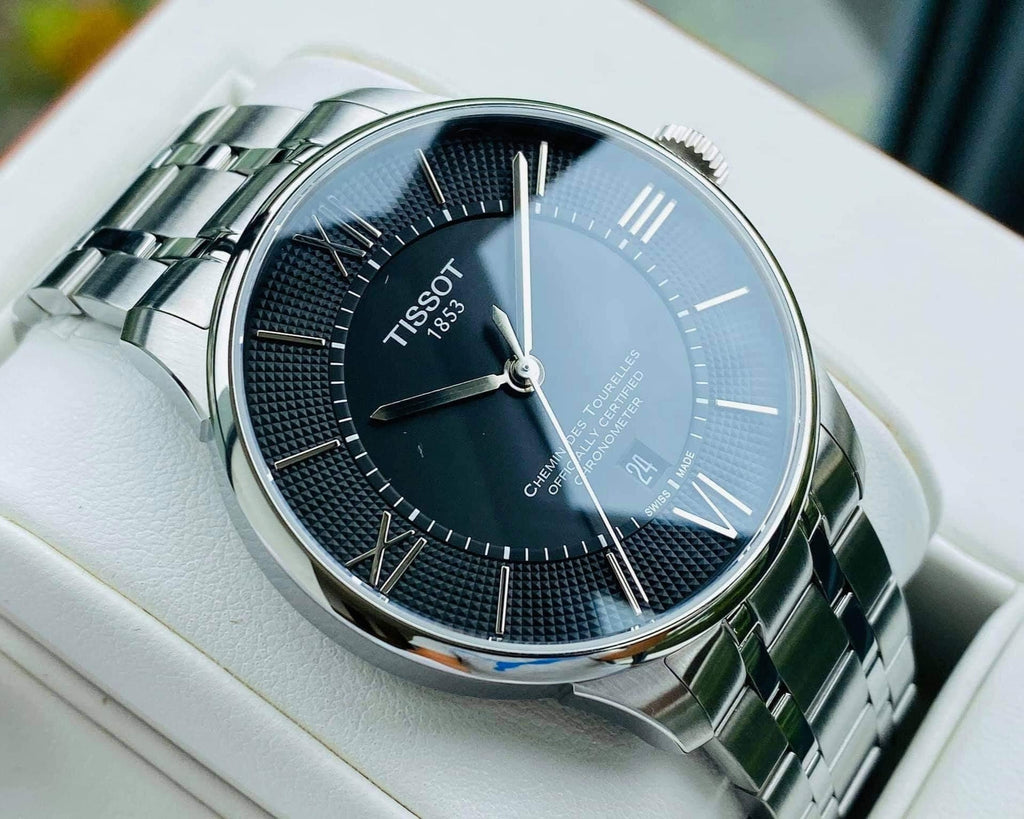 Tissot T Classic Chemin Des Tourelles Chronometer Black Dial Silver Steel Strap Watch For Men - T099.408.11.058.00 Buy Now By Tissot