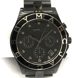 Marc Jacobs Blade Chronograph Black Dial Black Steel Strap Watch for Women - MBM3083 Buy Now By Marc Jacobs
