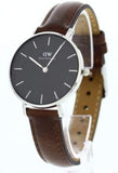 Daniel Wellington Classic Petite Bristol Black Dial Brown Leather Strap Watch For Women - DW00100177 Buy Now By Daniel Wellington