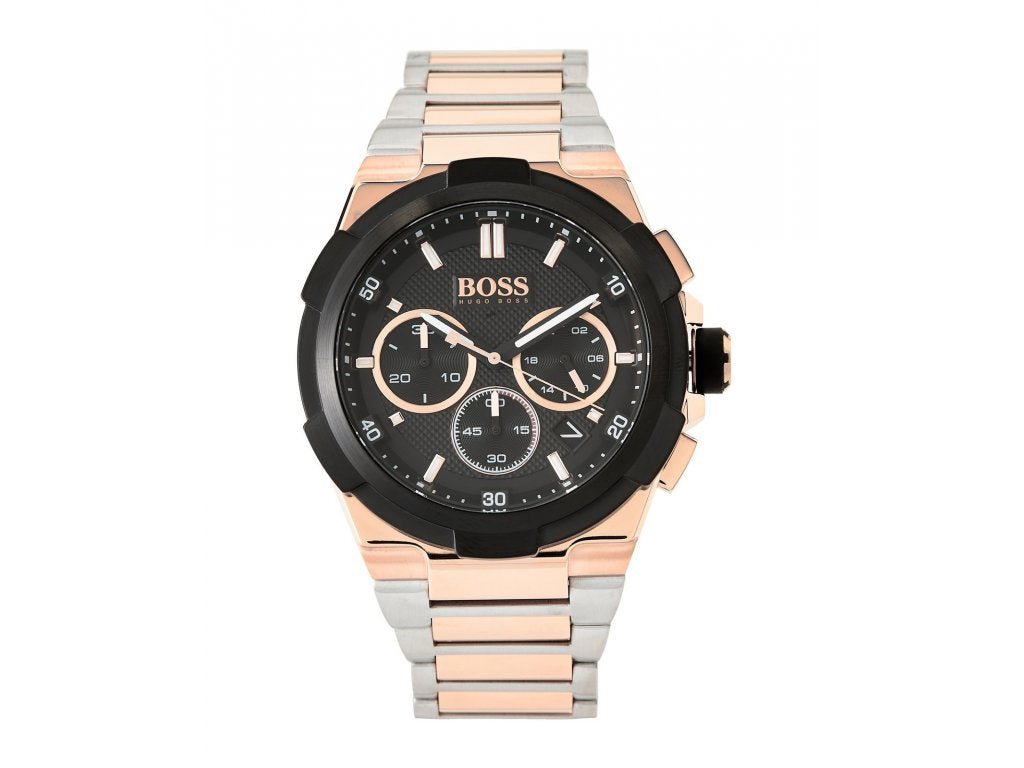 Hugo Boss Supernova Black Dial Two Tone Steel Strap Watch for Men - 1513358 Buy Now By Hugo Boss