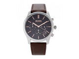 Hugo Boss Time One Black Dial Brown Leather Strap Watch for Men - 1513448 Buy Now By Hugo Boss