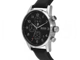 Hugo Boss Navigator Black Dial Black Leather Strap Watch for Men - 1513678 Buy Now By Hugo Boss