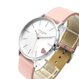 Coach Perry Silver Dial Pink Leather Strap Watch for Women - 14503516 Buy Now By Coach