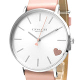 Coach Perry Silver Dial Pink Leather Strap Watch for Women - 14503516 Buy Now By Coach
