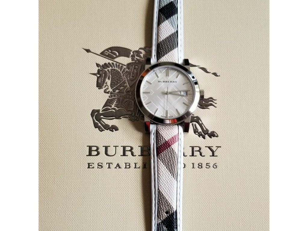 Burberry The City Silver Dial Brown Leather Strap Watch for Women - BU9136 Buy Now By Burberry