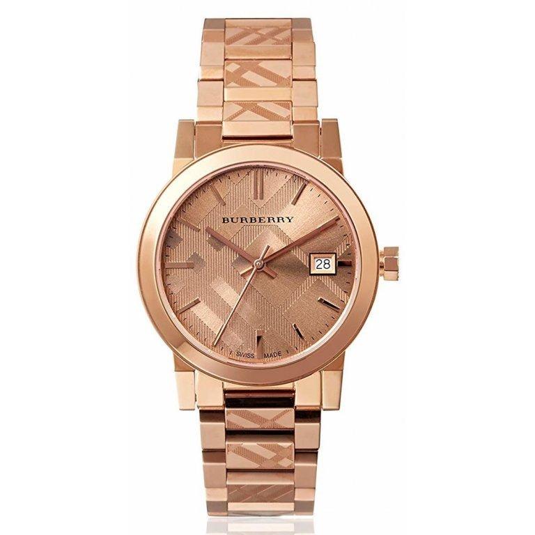 Burberry The City Rose Gold Dial Rose Gold Steel Strap Watch for Women - BU9146 Buy Now By Burberry